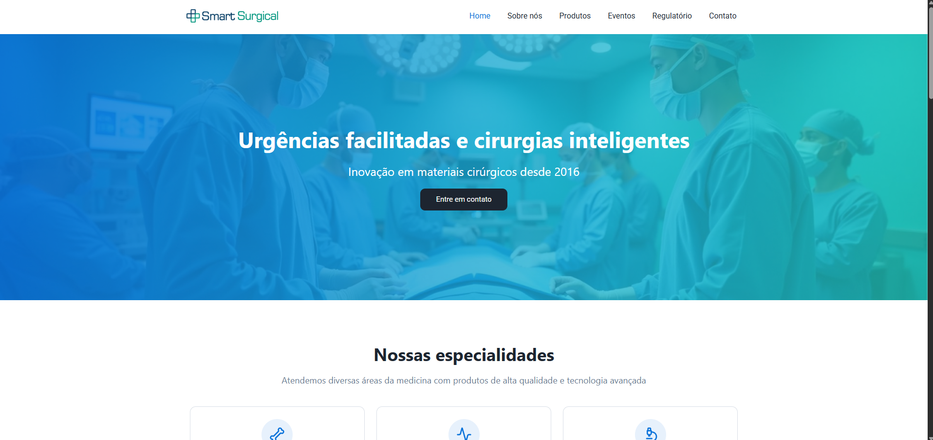 Site Institucional Smart Surgical